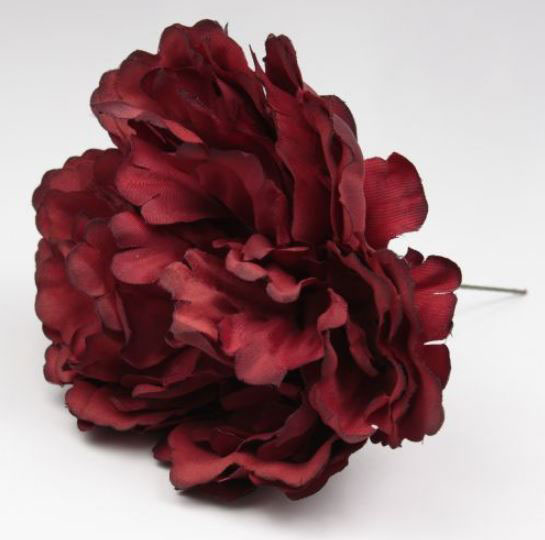 Flor Peonía Grande París Color Roja. RJ05. 16cm
